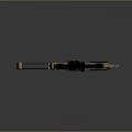 Yellow Tactical Gun With Black Scope Ergonomic Grip And Barrel Design Features