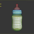 Practical Baby Bottle With Green Lid Transparent Body And 500ml Capacity For Infants
