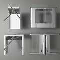 Modern Shower Sauna Equipment With Glass Enclosures And Stainless Steel Frames