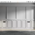 Modern Wall Paneling Design For Interior With White Finish And Panel Patterns 3d model
