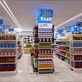 Fresh Fruit Store Interior With Well Arranged Fruit Counters And Blue Member Banners