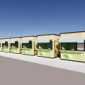 Convenience Service Kiosk and Green Snack Kiosk with Colorful Exterior Design