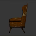 Vintage Orange Diamond Tufted Single Sofa With Wooden Frame And Classic Design