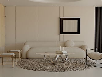 modern living room 3d model