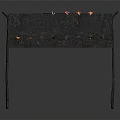 Portable Metal Grill With Grilled Meat Skewers On Stand For Outdoor Barbecue Use