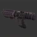 Futuristic Sci Fi Weapon Design With Scope Barrel And Tactical Features 3d model
