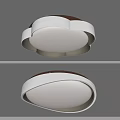 Cream wind ceiling lamp 3d model