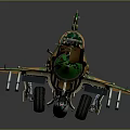 Camouflage Fighter Jet Model With Red Star Emblem And Number 127 Details
