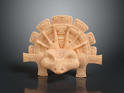 Ruins Relics Maya Ruins Maya Totem Tribal Totem Ancient Ruins Ancient Cultural Relics 3d model