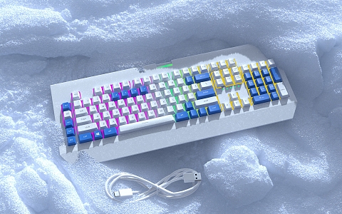 Digital Products Snow Keyboard 3d model