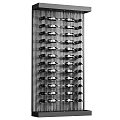Elegant Modern Wall Mounted Wine Rack With Neatly Arranged Wine Bottles