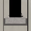 Modern Bathroom Washbasin With Marble Countertop Mirror Faucet And Under Cabinet Lighting
