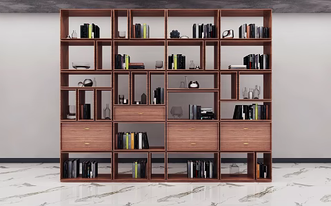 Modern Bookcase Partition Cabinet 3d model