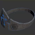 Copper Household Bracelet With Carved Cross And Circular Decorative Patterns
