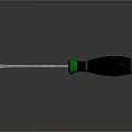 Professional Hardware Screwdriver With Black Green Handle And Ergonomic Metal Shaft Design