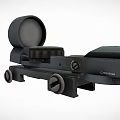 Tactical Rifle Scope With Adjustable Knobs Lens Covers And Mounting Base