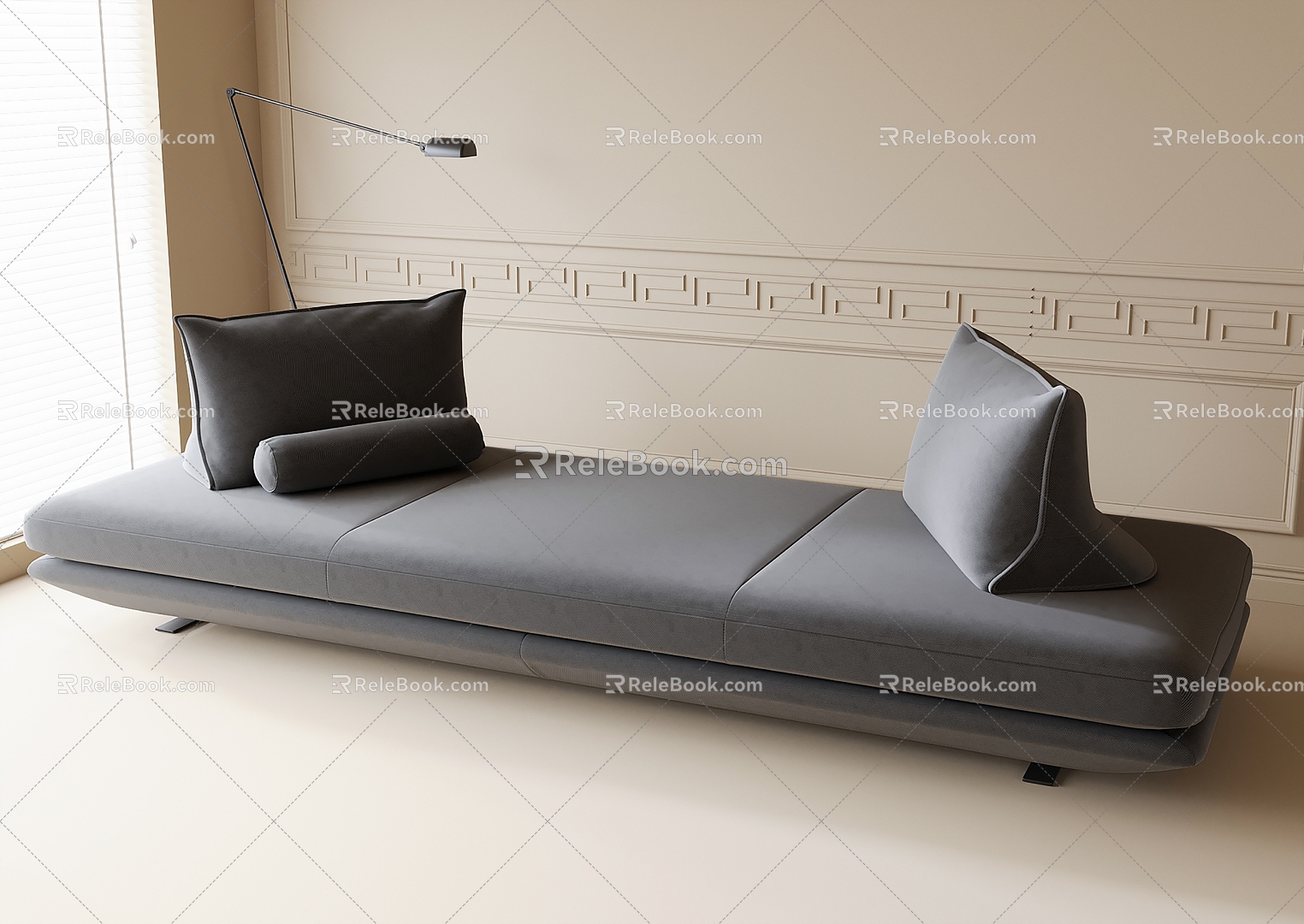 fabric sofa double sofa prado sofa 3d model