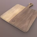 Wooden Cutting Board With Handle For Food Preparation In Home Kitchen