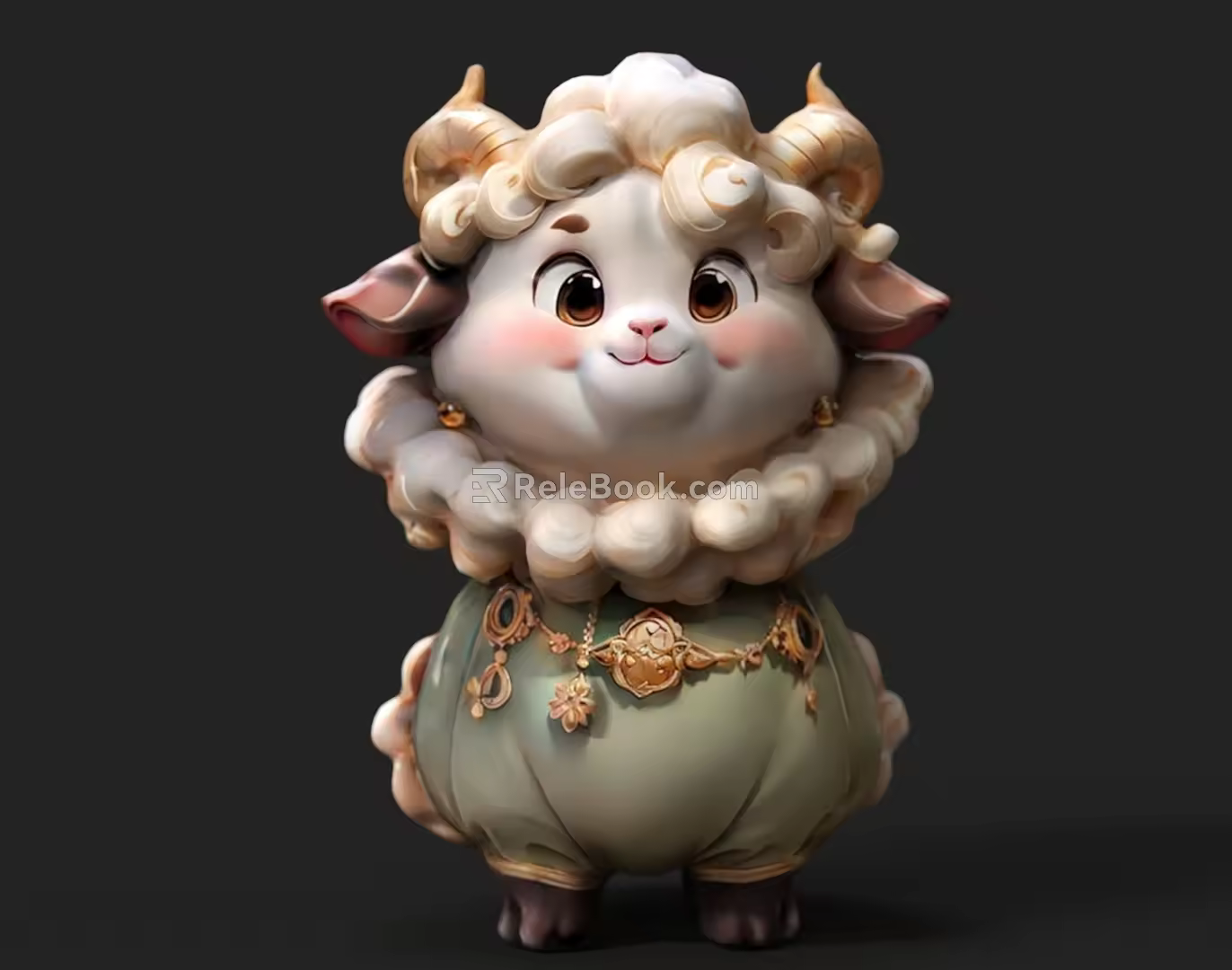 Hand-made sheep hand-made cartoon hand-made sheep decorations ornaments game characters animation characters cartoon characters NPC 3d model