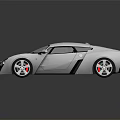 White Modern Sports Car With Sleek Body Distinctive Front Fascia And Red Brake Calipers