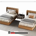 Modern single bedside table 3d model