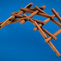 Sturdy Wooden Sports Equipment With Crossed Frame For Outdoor Agility Training Exercises