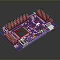 High Performance Electronic Circuit Board With Microchip Connectors And Pins