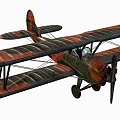 Russian Soviet biplane 3d model