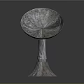 Metallic Horn Shaped Decorative Sculpture With Shiny Surface And Polished Base
