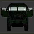 Military Green Armored Vehicle With Six Wheel Drive And Reinforced Structure