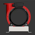 Industrial Electric Pump With Black Motor Red Pump Body And Metal Base Stand