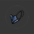 Stylish Blue Face Mask With Black Straps White Stitching And Adjustable Features