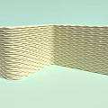 Cream Colored Wavy Texture Wall With Light Green Background And Modern Design