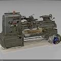 Industrial Metalworking Lathe Machine With Control Panel Chuck And Tool Rest
