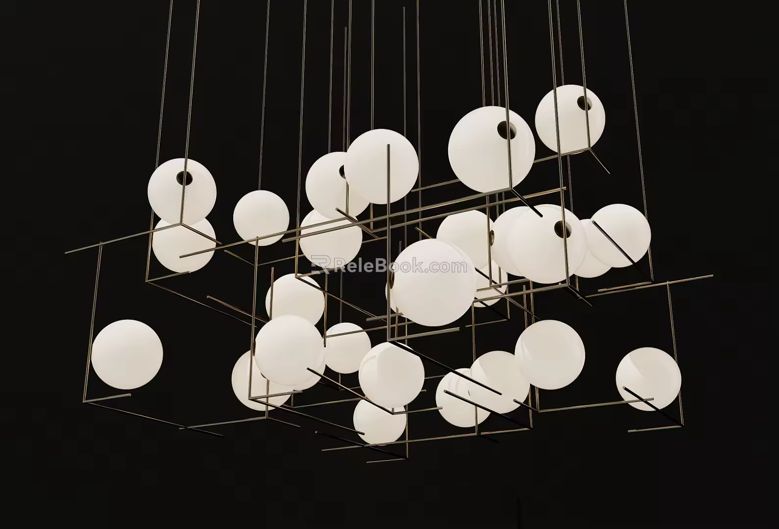 Modern chandelier 3d model