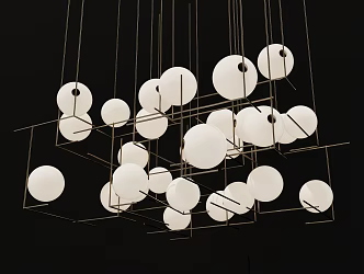 Modern chandelier 3d model