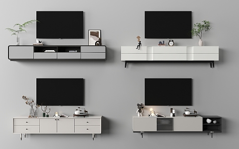 Modern TV Cabinet TV Background Cabinet 3d model