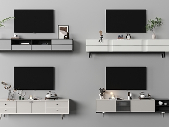 Modern TV Cabinet TV Background Cabinet 3d model