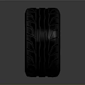Modern Car Wheel Rim with Silver Spoke Design and Black High Performance Tire