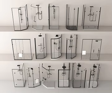 Modern shower 3d model