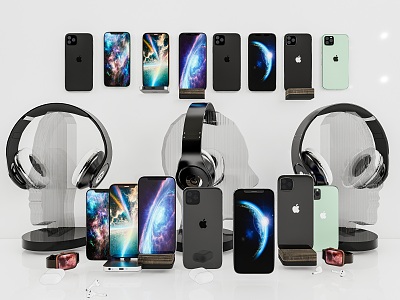 Modern apple phone IPHONE11 Iphone12 Iphone13 apple headset airpods model