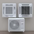 White Wall Mounted And Standing Air Conditioner Fans With Sleek Modern Design