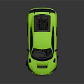 Neon Yellow Audi R8 Sports Car With Black Rear Spoiler And Sporty Design Wheels