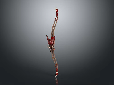 Red And Brown Decorative Bow With Intricate Carved Patterns And Elegant Design 3d model