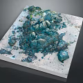 Garden Landscape With Natural Stone Arrangement Green Moss Coverage And Light Colored Base