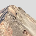 Mountain Peak With Rocky Texture And Sunlit Slopes In Natural Landscape