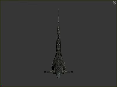 Highly Detailed Large Reptile 3D Model With Long Tail And Top View 3d model