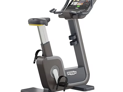 Modern Stationary Exercise Bike With Display Screen And Adjustable Seat For Home Gym Workouts 3d model