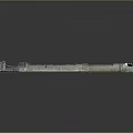 3D Model of Ancient Great Wall Fortress With Curved Walls And Watchtowers