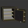 Commercial Safe With Open Door Metal Structure And Multiple Shelves For Secure Storage 3d model